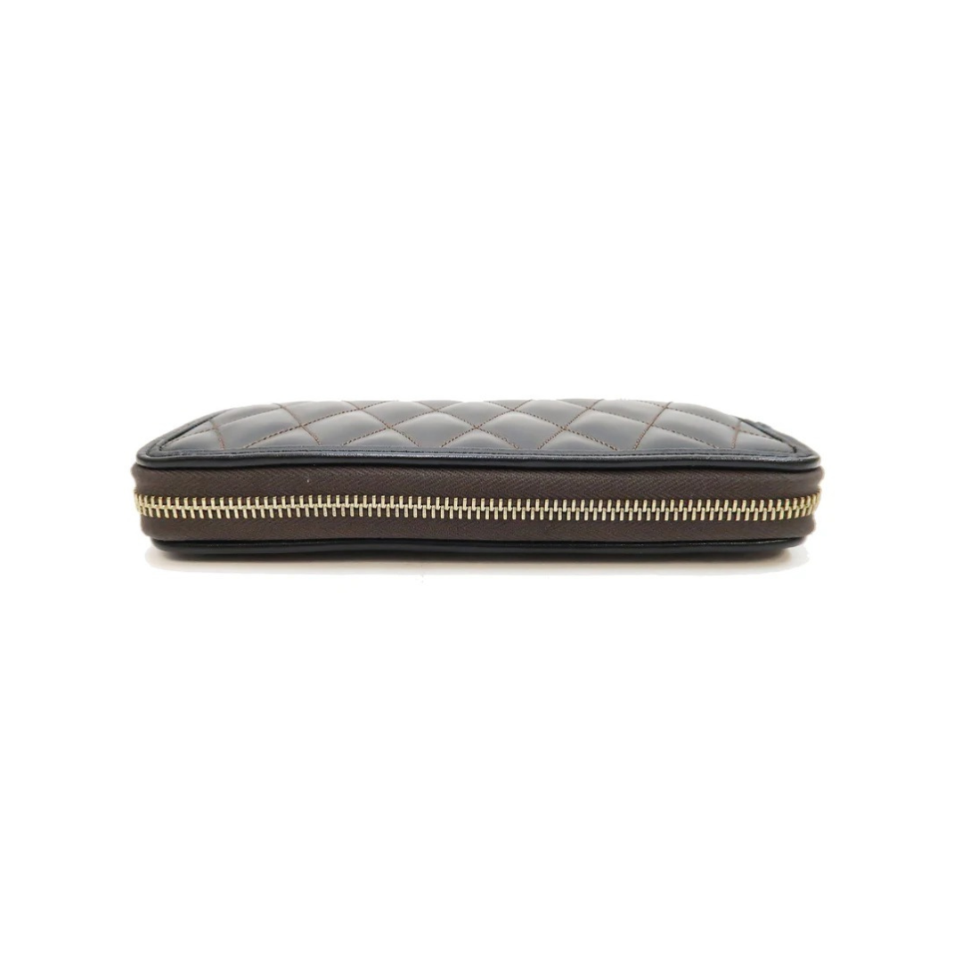 Toys McCoy Leather Quilted Long Wallet — Black — view 5