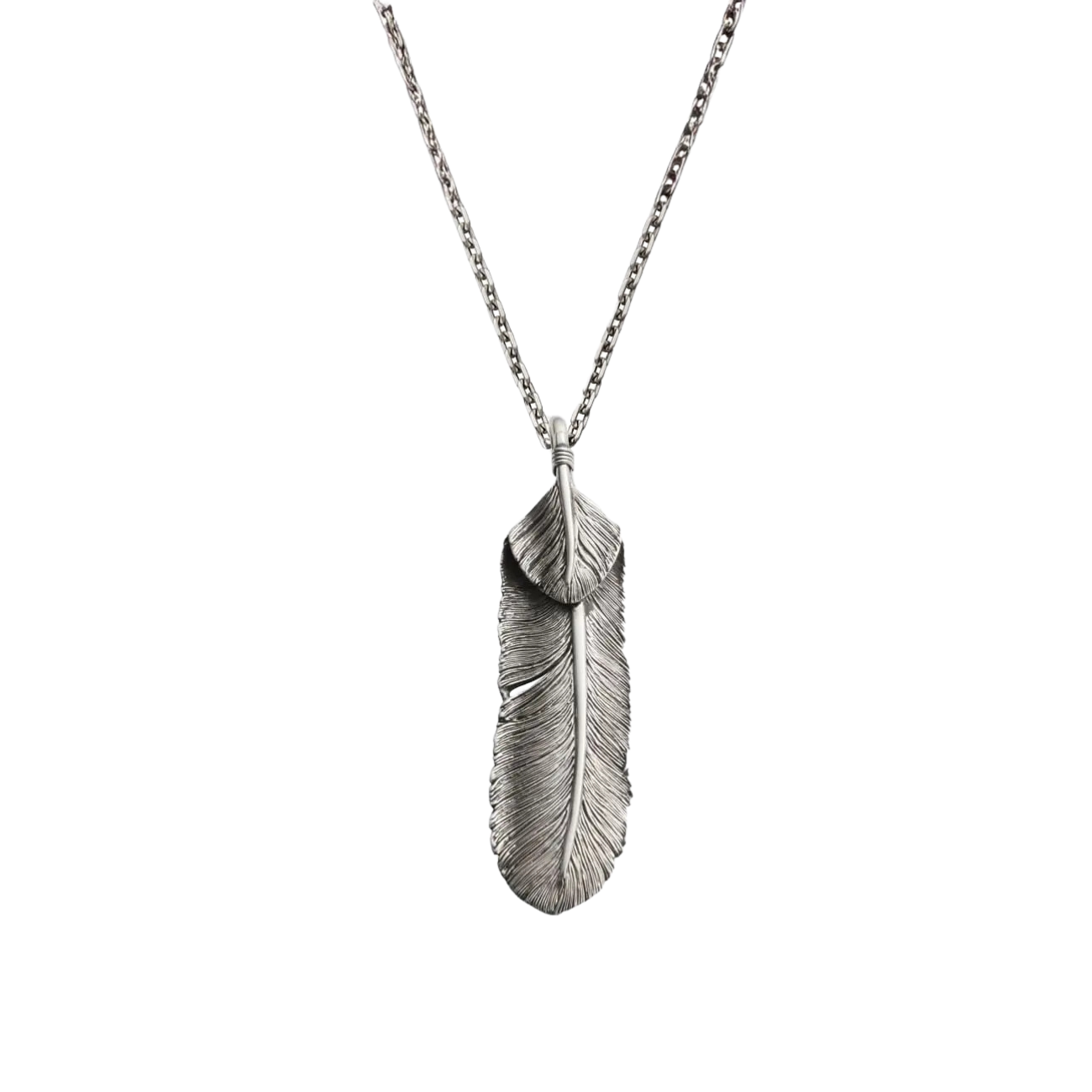 SAAD FEATHER (FACING RIGHT) SILVER 925 PENDANT TOP - No Color