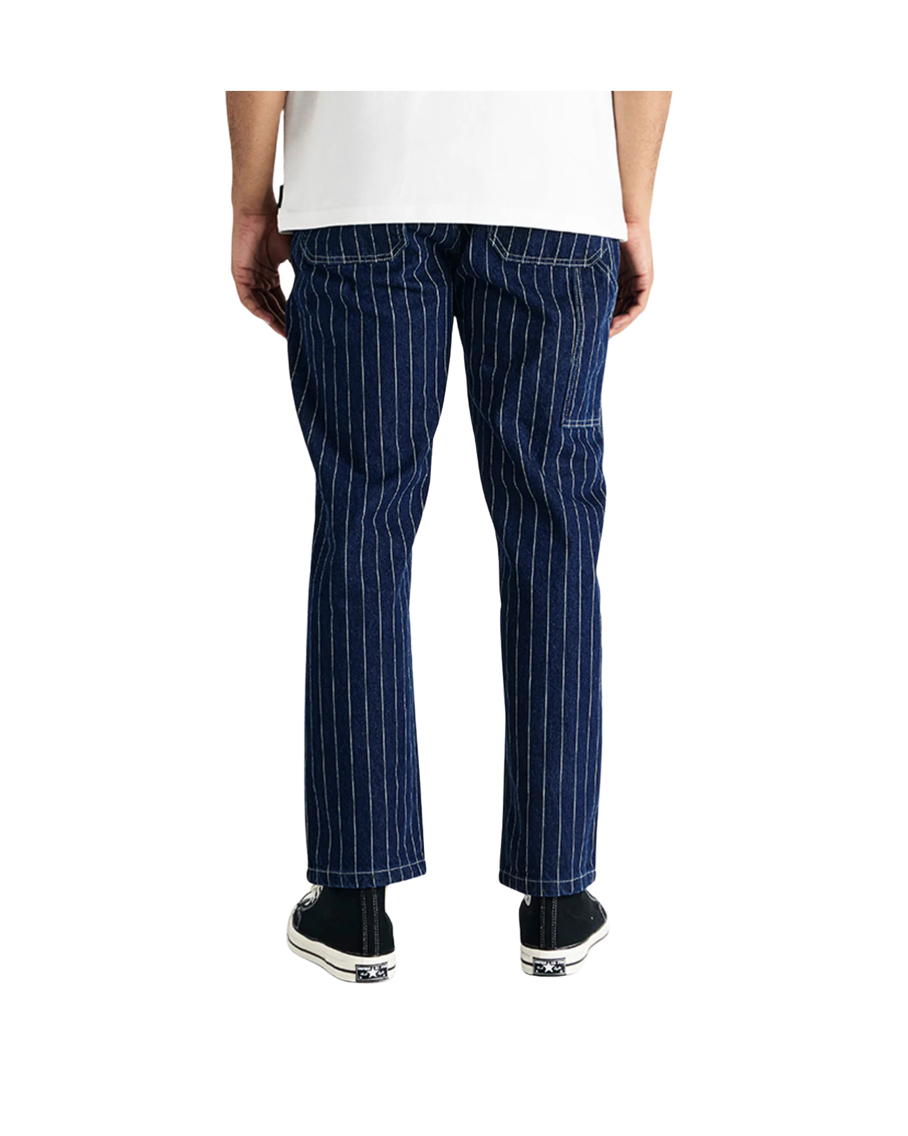 DEUS EX MACHINA DALLAS STRIPE WORK PANT - INDIGO