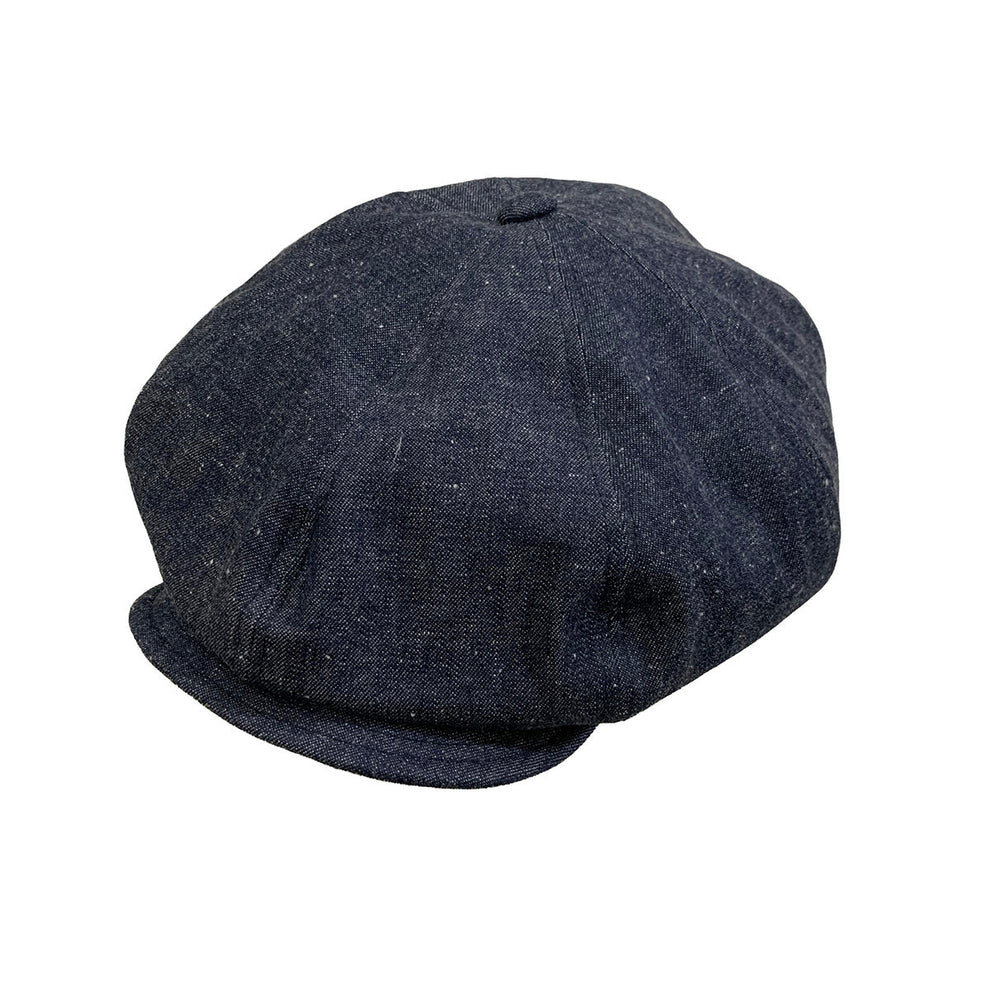 DRY BONES NAVY STITCH DENIM CASQUETTE - INDIGO