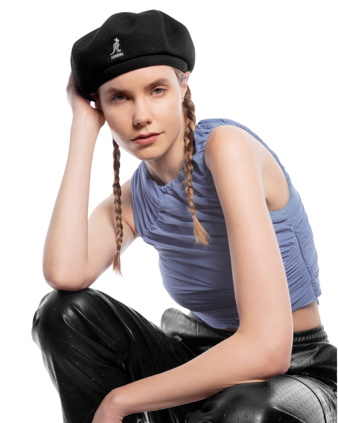 KANGOL BAMBOO JAX BERET - BLACK