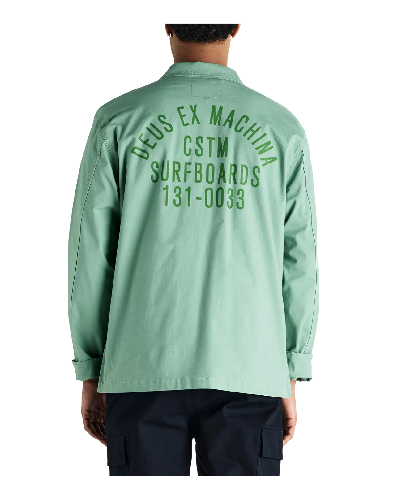 DEUS EX MACHINA TOMMY POPLIN SURF SHIRT - SHALE GREEN