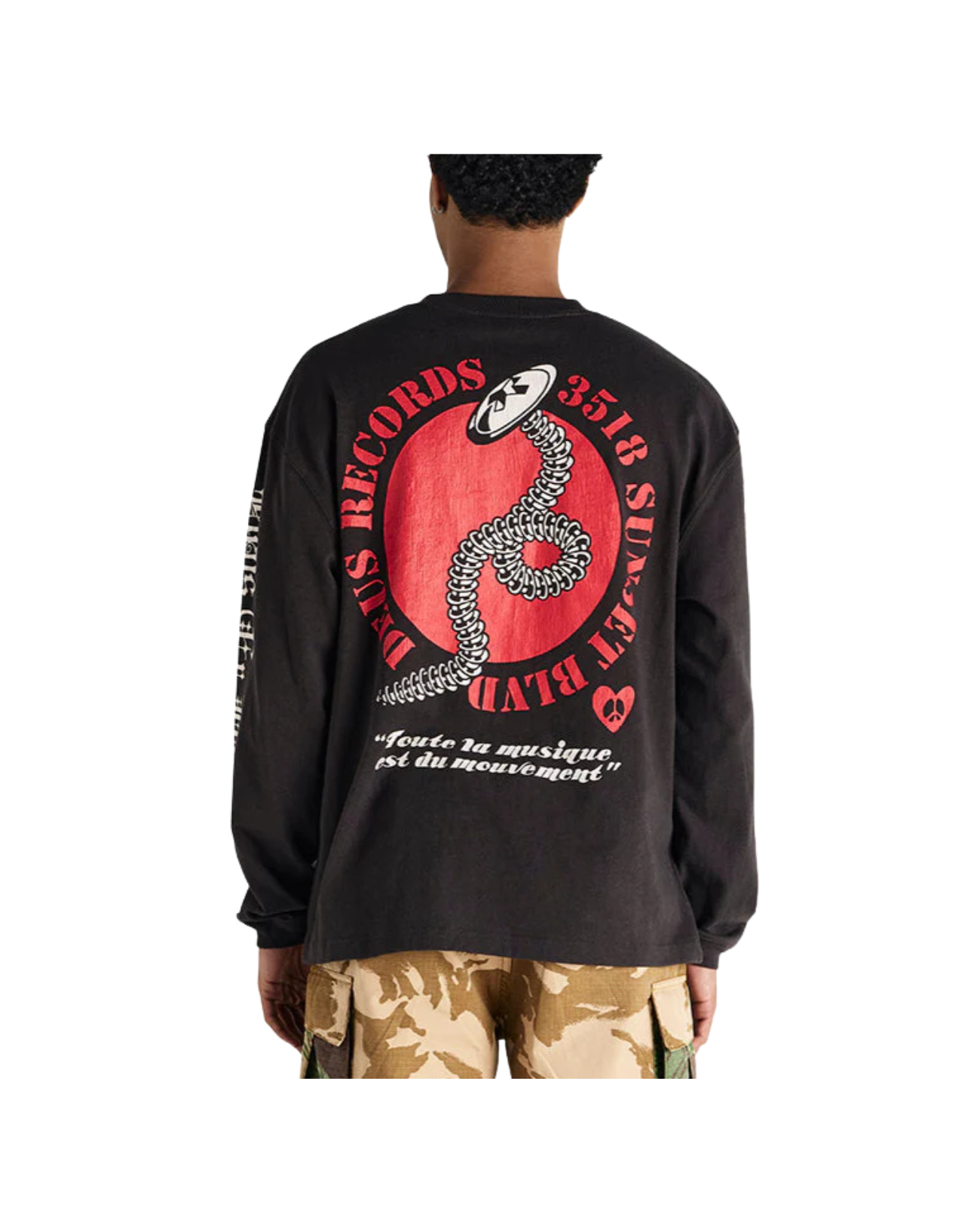 DEUS EX MACHINA DANCING GHOST LS TEE - ANTHRACITE