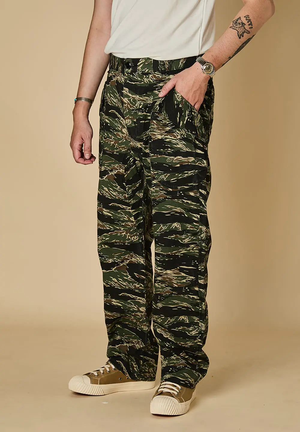 LEGS CO COMBAT TROPICAL PANTS TIGER CAMO - JUNGLE
