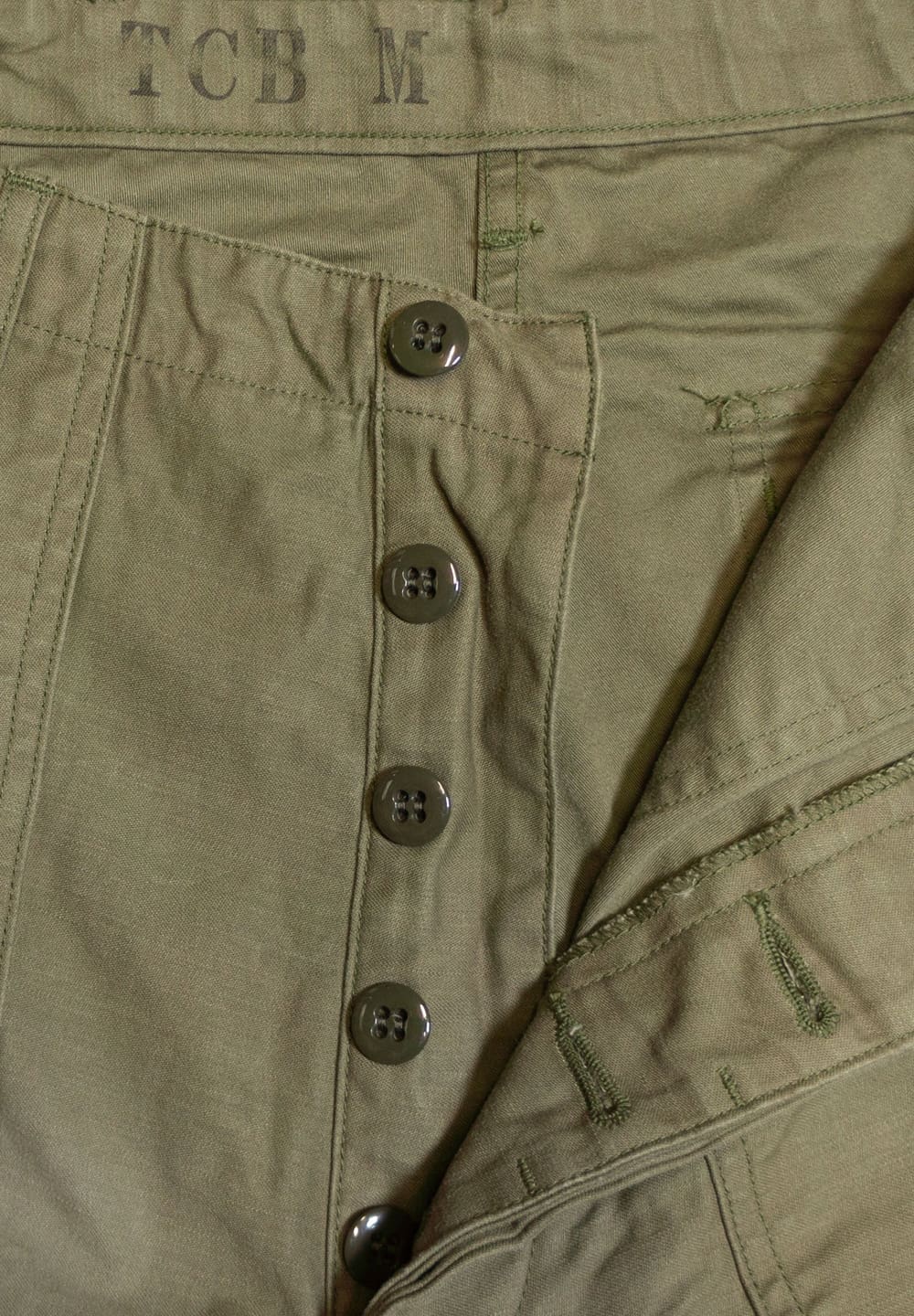 TCB JEANS 50S BAKER PANTS OLIVE - OLIVE