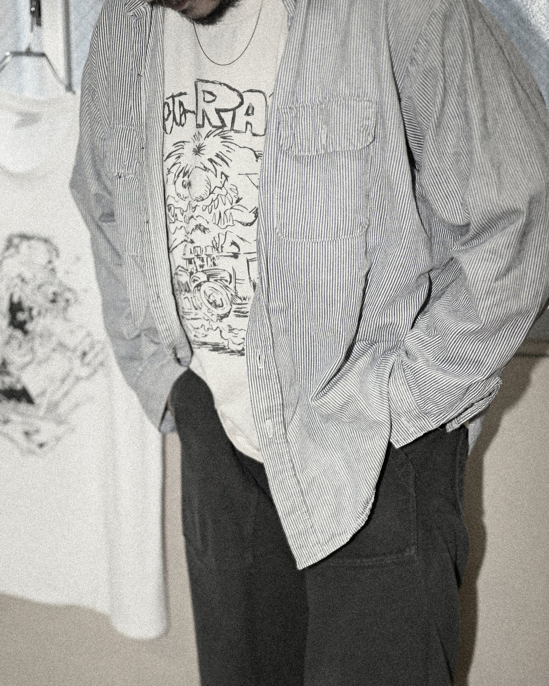 UNISON SPECIAL GIANT TUBE PG PRINT S/S TEE(RACE!!) - NATURAL