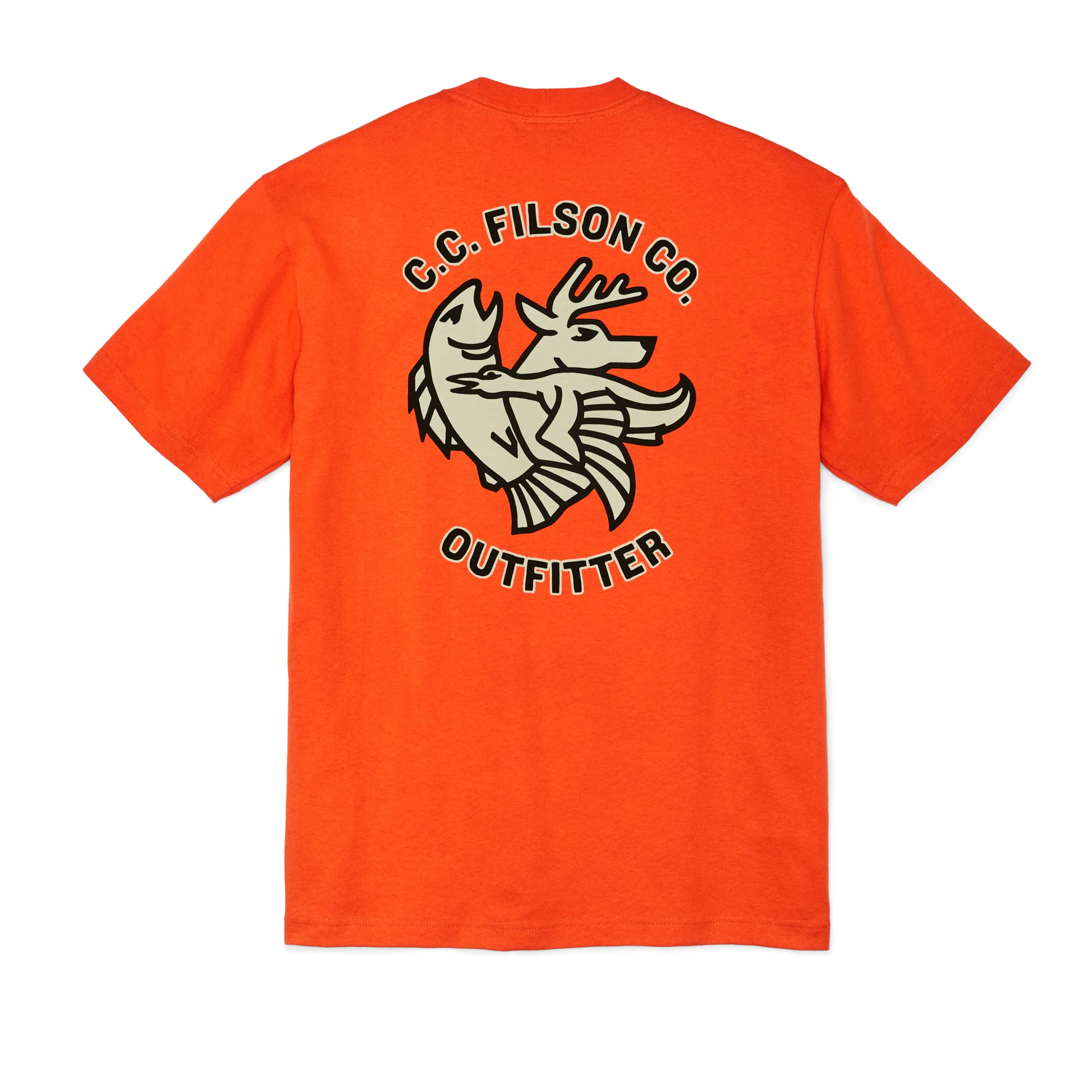 FILSON S/S FRONTIER GRAPHIC T-SHIRT - FLAME/ART DECO SPORTSMAN