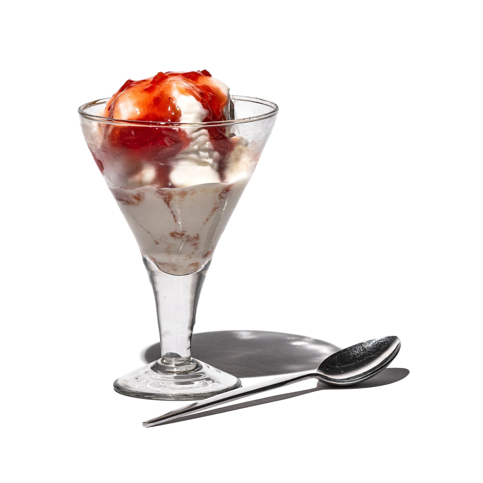 Puebco Blow Glass Dessert Cup / Triangle — front view