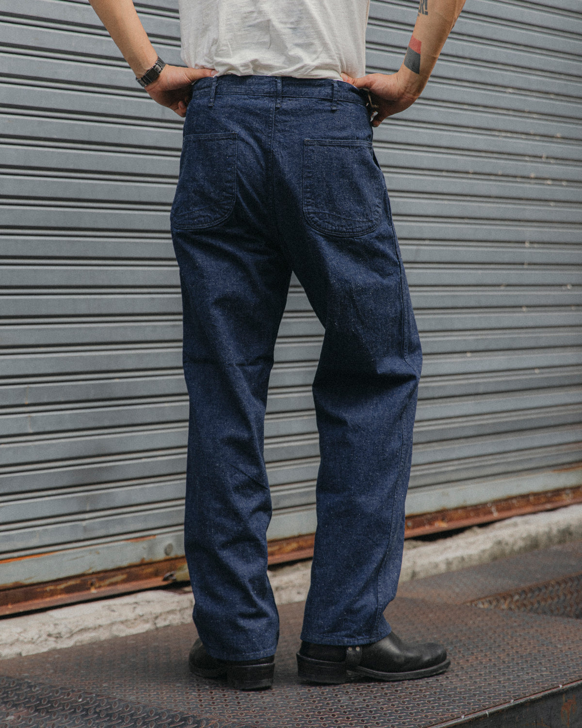 ORSLOW US NAVY UTILITY DENIM PANTS - ONE WASH