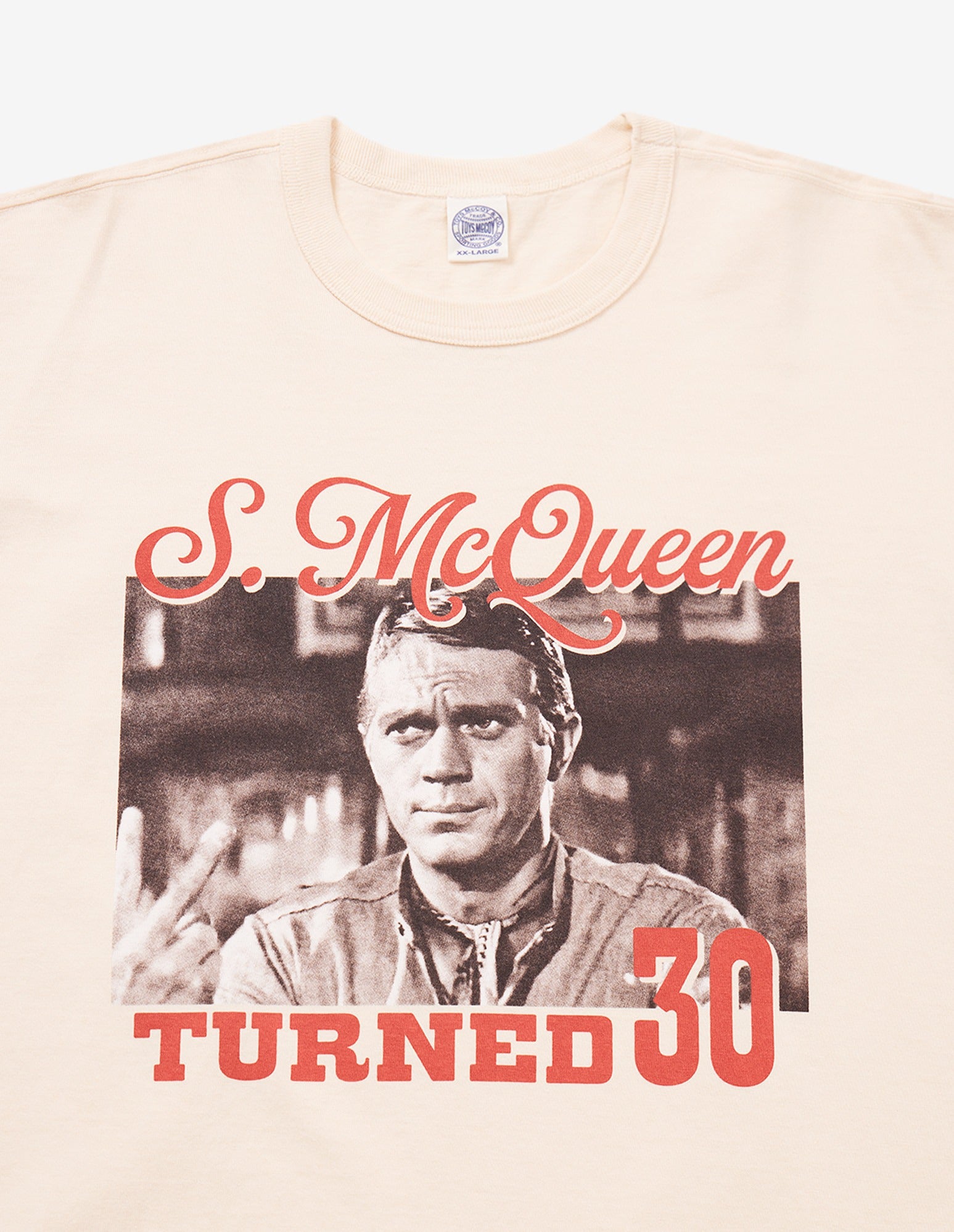 TOYS MCCOY STEVE MCQUEEN TEE TURNED 30 - NATURAL