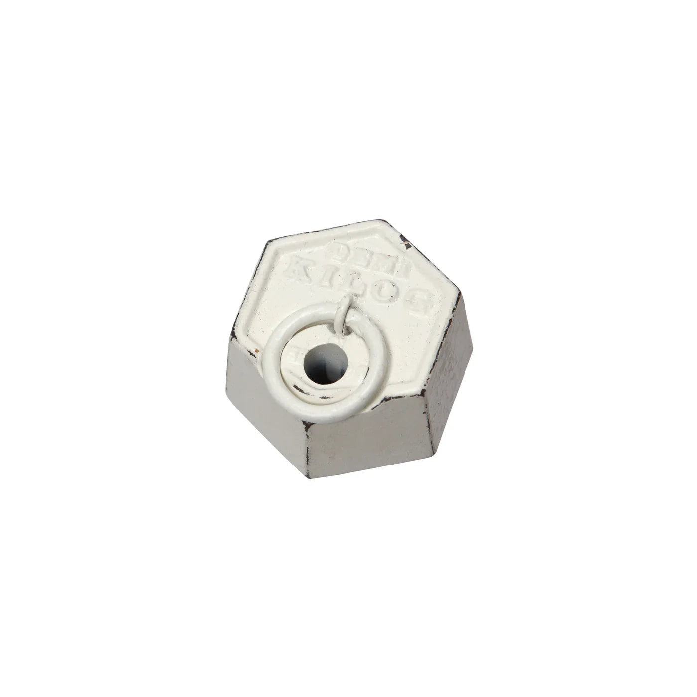 Puebco 500G Paper Weight/Pen Stand — Mat White — front view