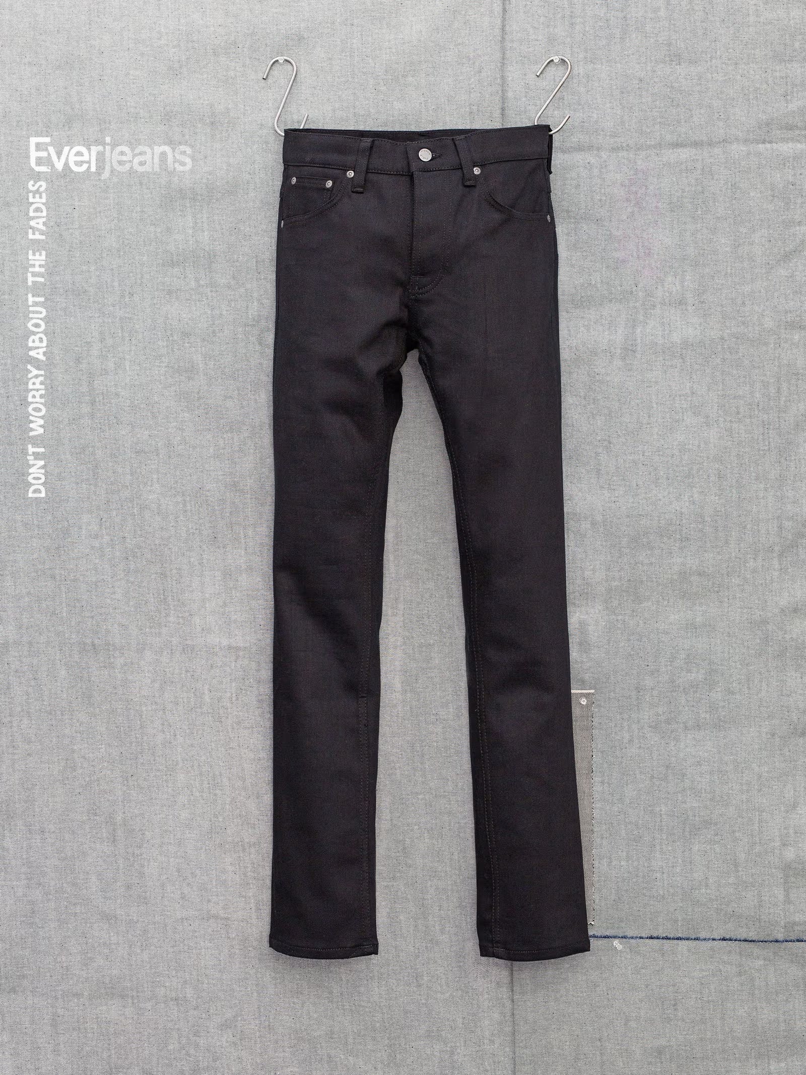 Nudie Jeans Grim Tim — Dry Everblack — front view