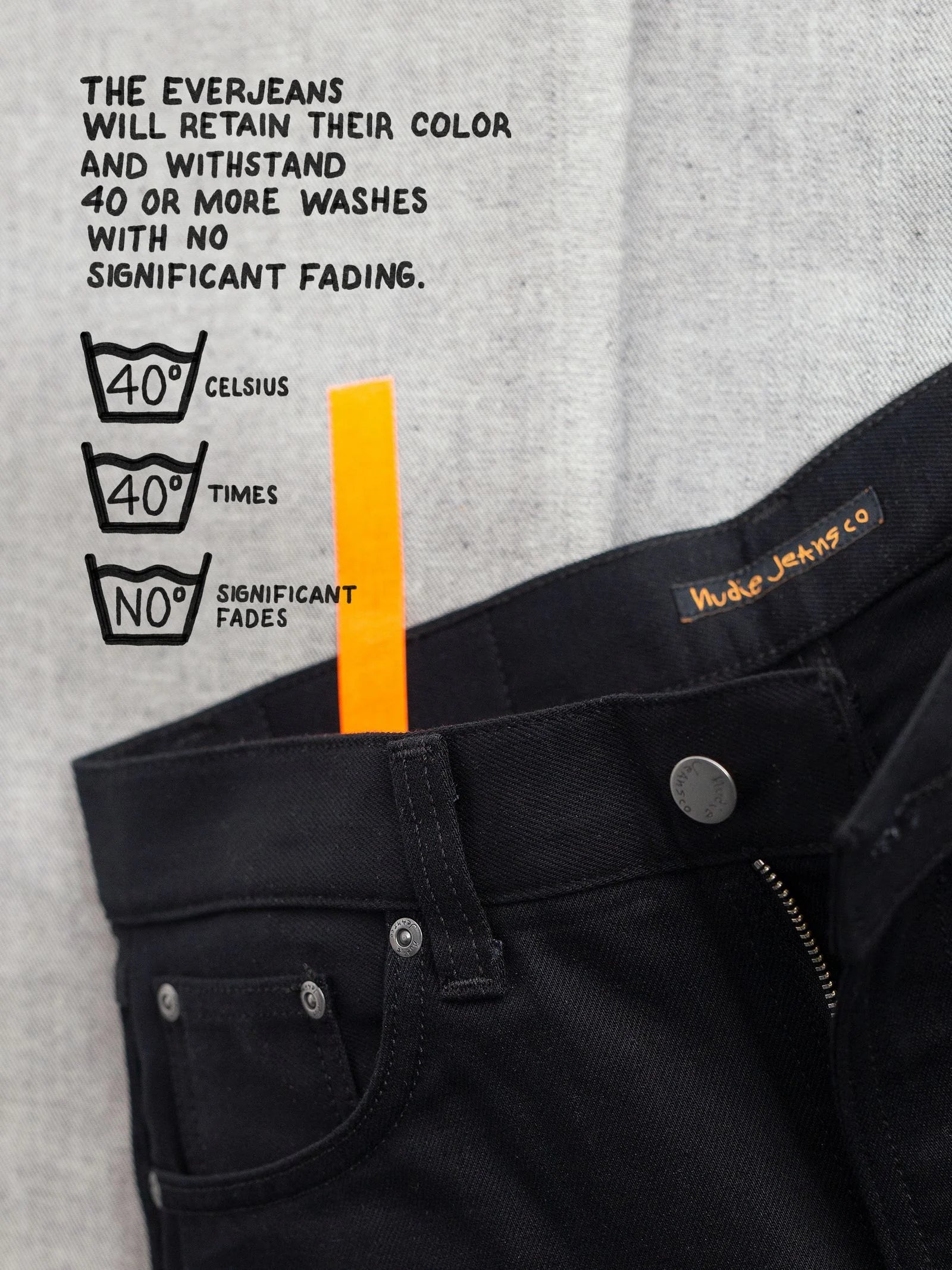 Nudie Jeans Grim Tim — Dry Everblack — view 5