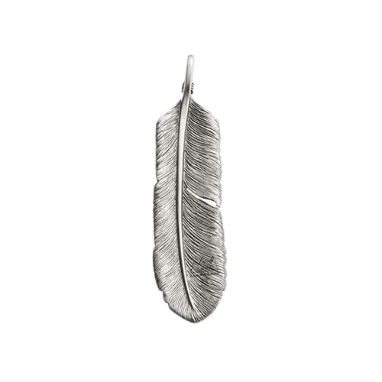 SAAD FEATHER (RIGHT FACING) NATURAL STONE TURQUOISE STONE PENDANT TOP - No
