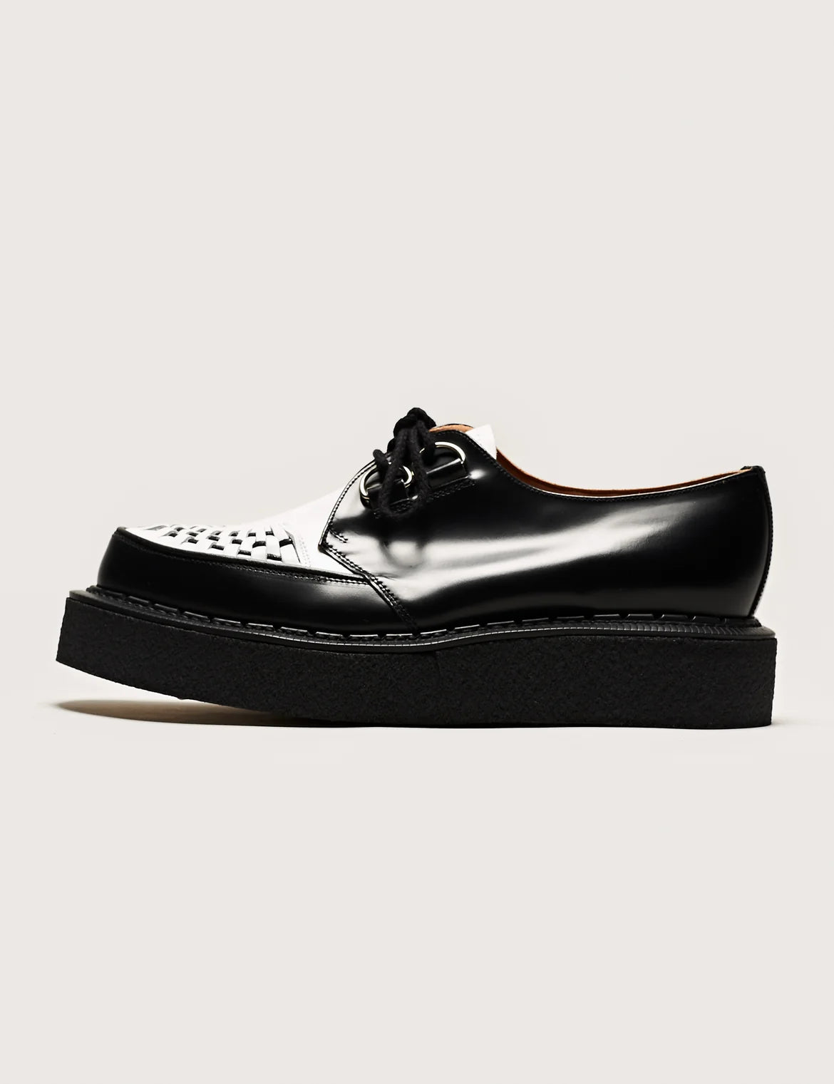 GEORGE COX SKIPTON D RING - BLACK/WHITE