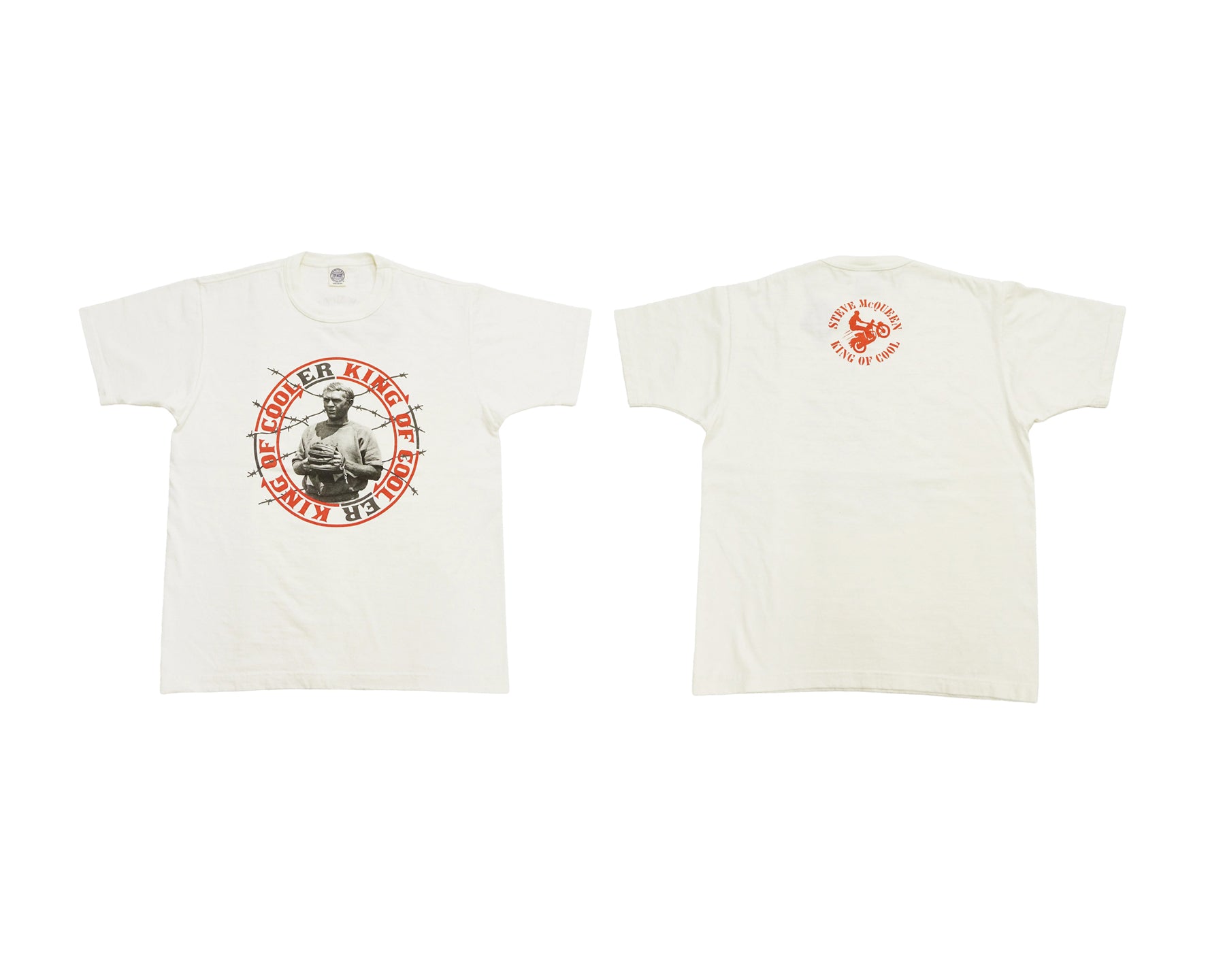 TOYS MCCOY STEVE MCQUEEN TEE KING OF COOLER KING - OFFWHITE