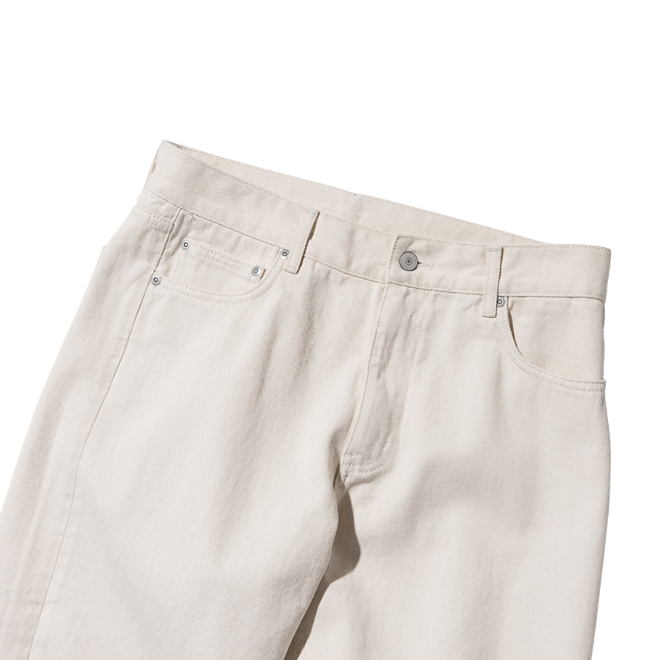 UNIFORM BRIDGE COMFORT DENIM PANTS - NATURAL