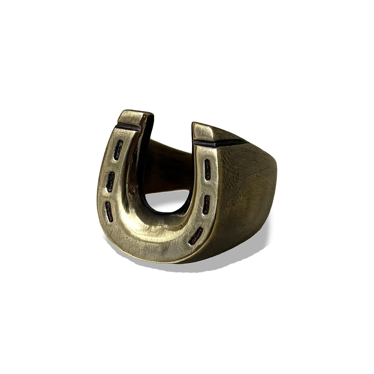 DRY BONES BRASS HORSE SHOE RING - BRASS