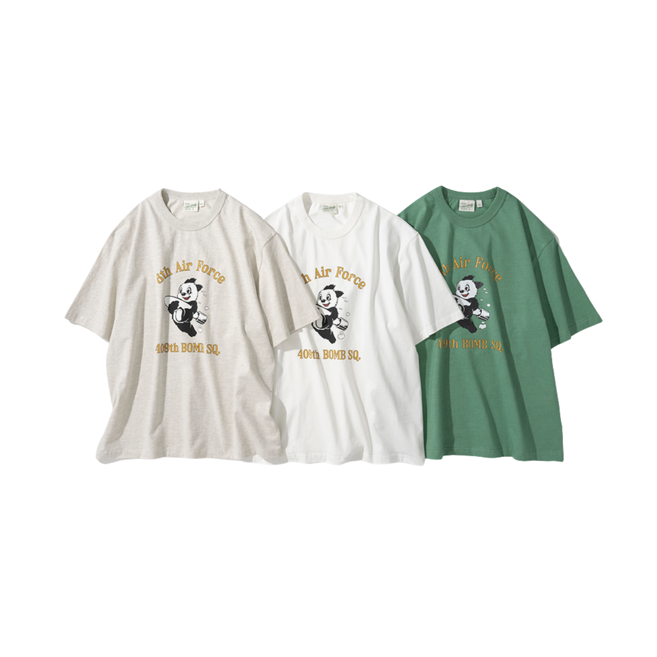 UNIFORM BRIDGE 409TH BOMB SQ. S/S T-SHIRT - OATMEAL