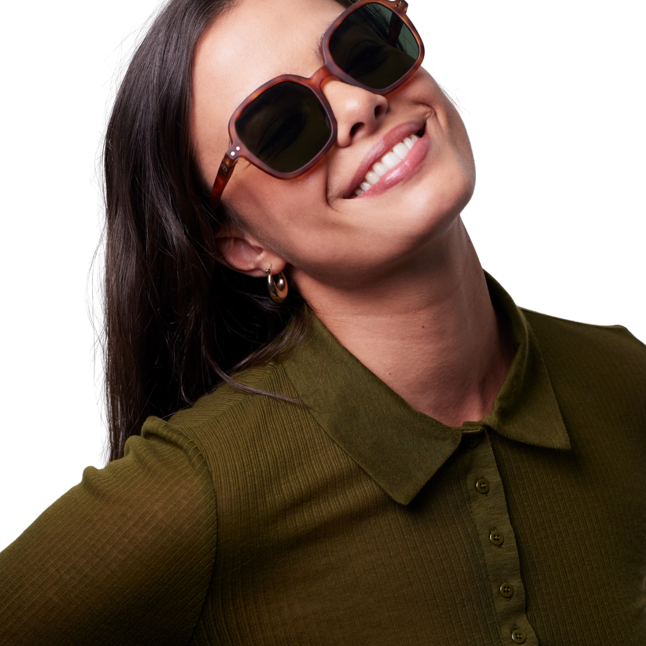 IZIPIZI SUN OFFICE HAVANE GREEN LENSES - HAVANE