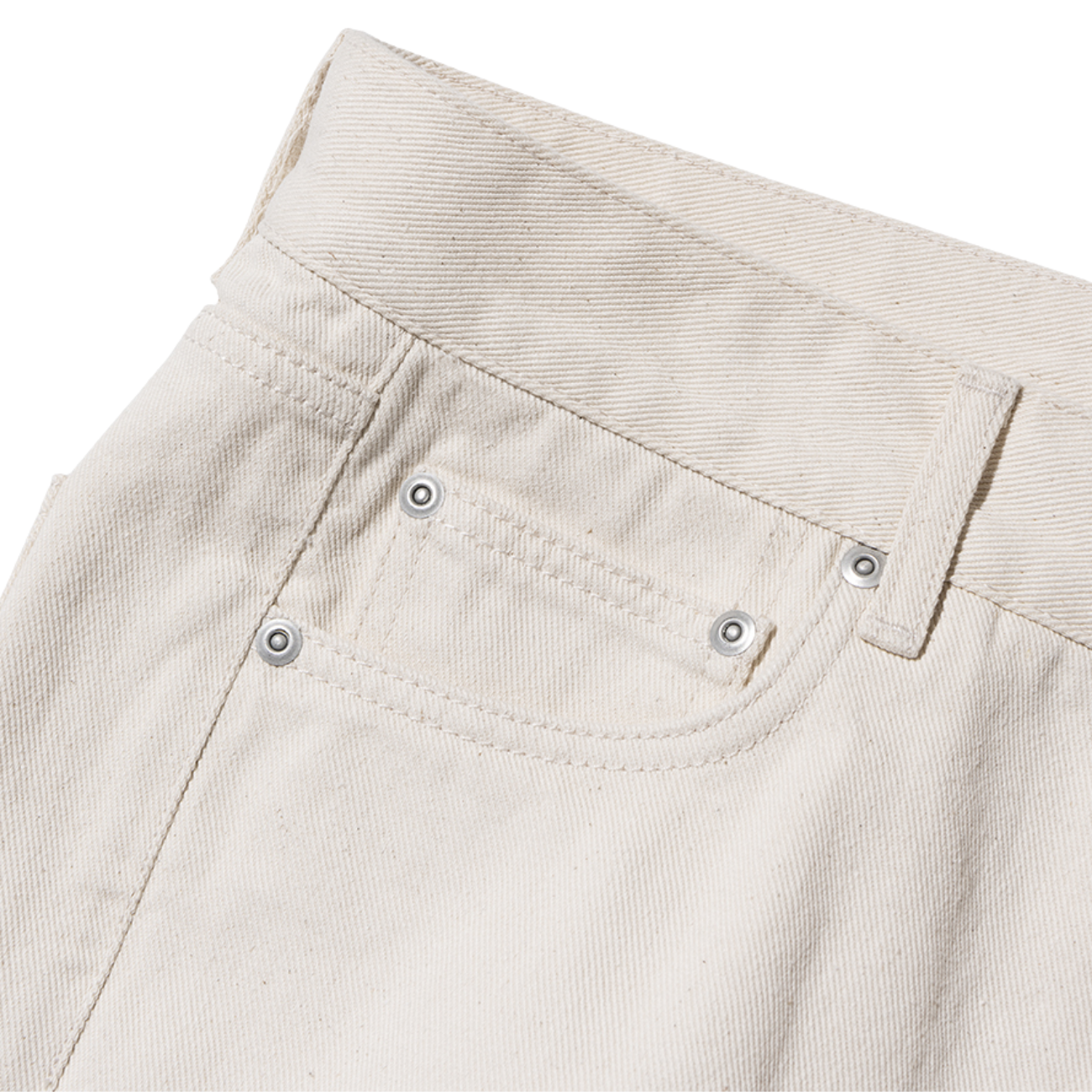 UNIFORM BRIDGE COMFORT DENIM PANTS - NATURAL