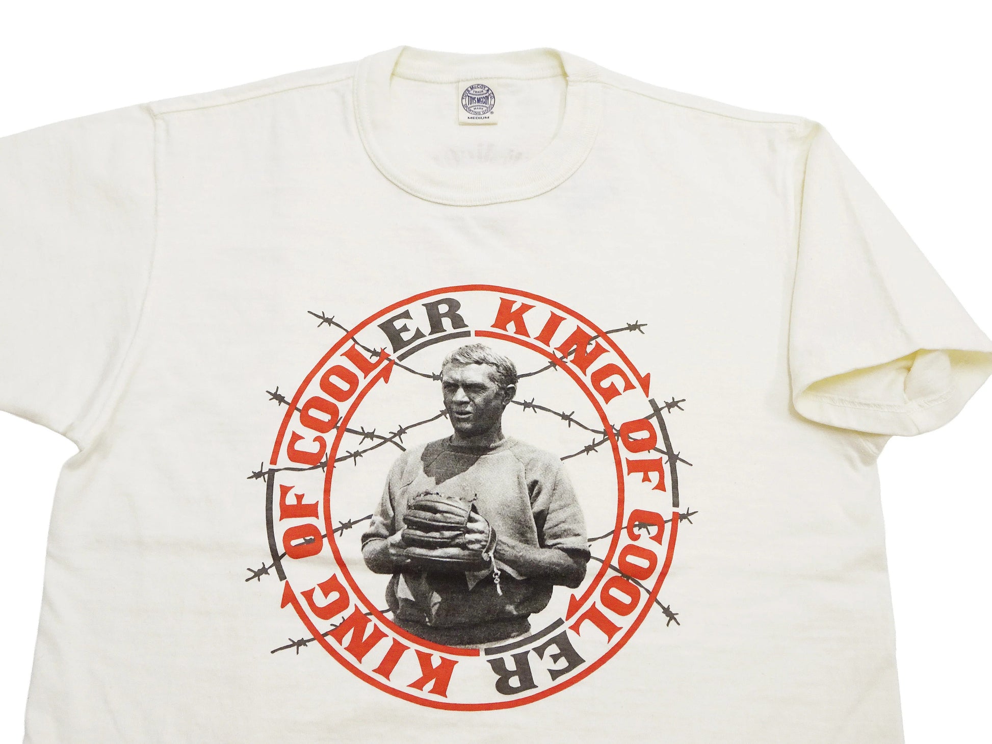 TOYS MCCOY STEVE MCQUEEN TEE KING OF COOLER KING - OFFWHITE