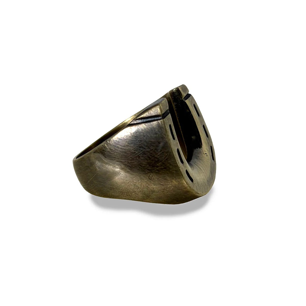 DRY BONES BRASS HORSE SHOE RING - BRASS