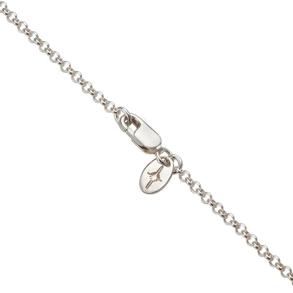 Saad Komaru Rhodium Plated Width 2mm Chain RM — front view