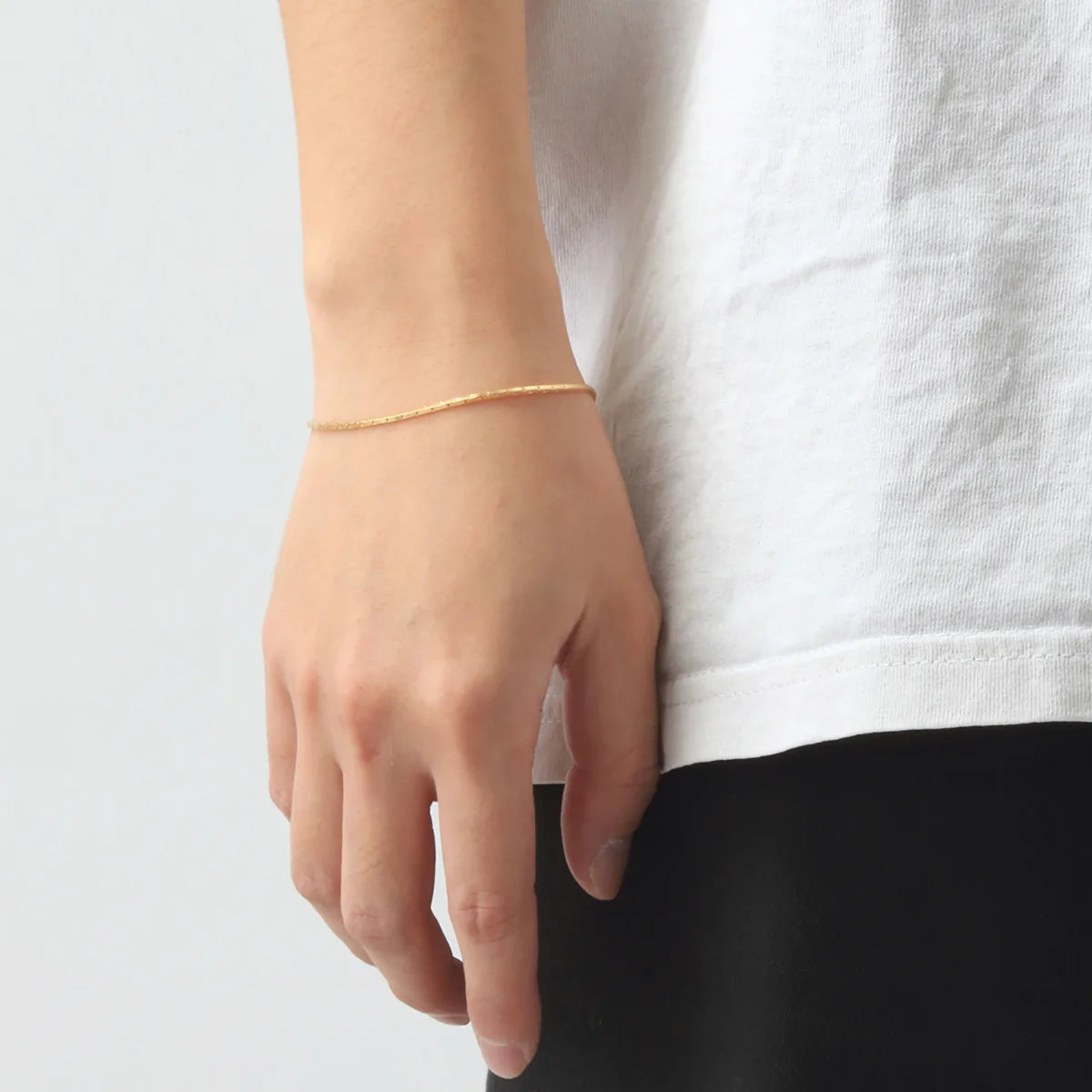 SAAD 24K GOLD PLATED SNAKE CHAIN BRACELET