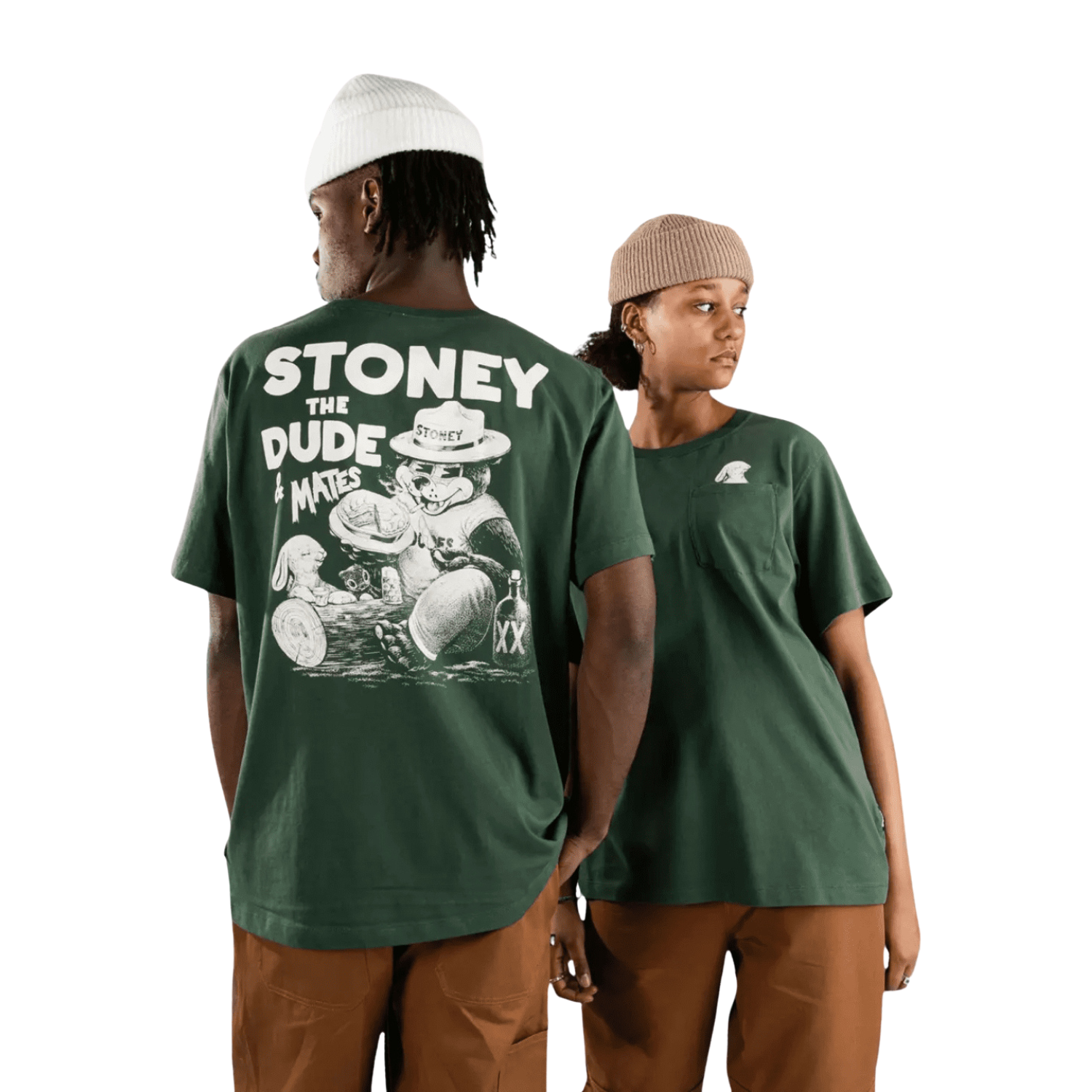 THE DUDES MATES T-SHIRT - BOTTLE GREEN