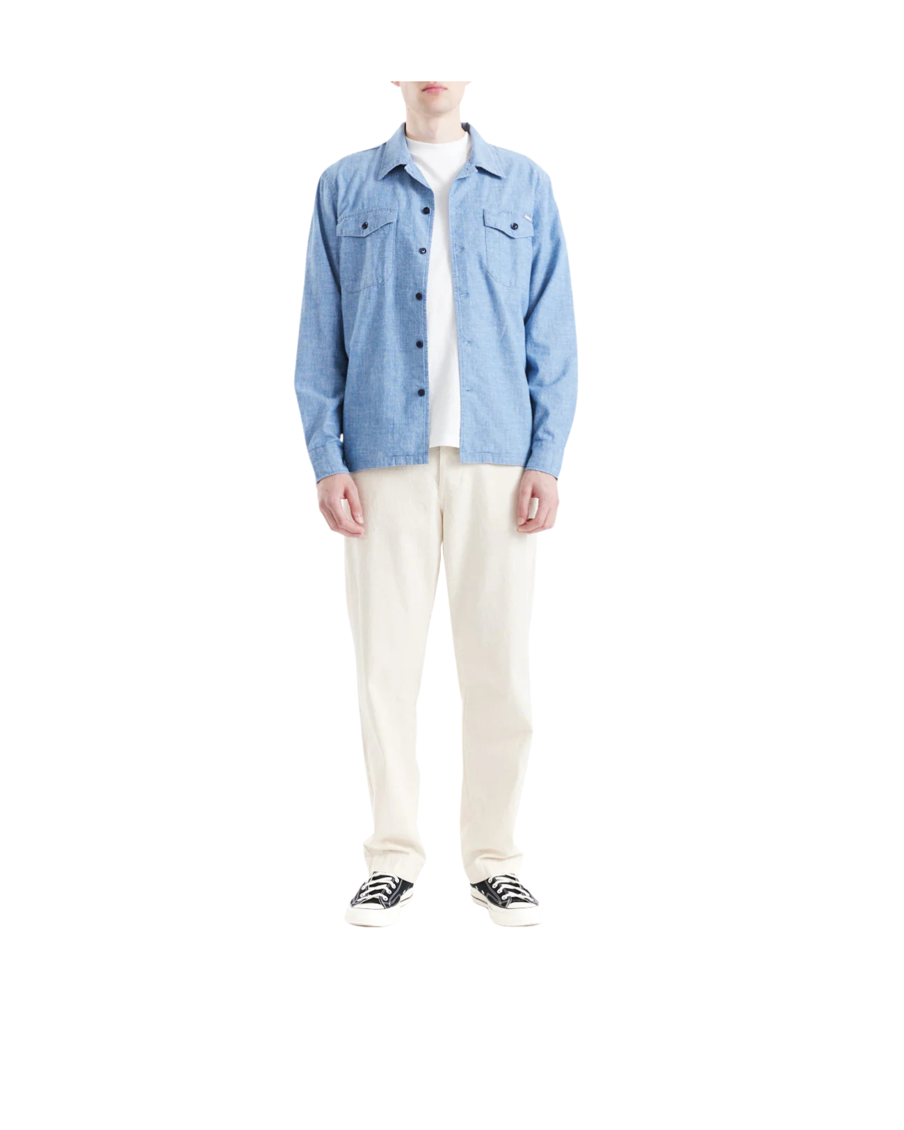 DEUS EX MACHINA FORECOURT DENIM SHIRT - INDIGO CHAMBRAY