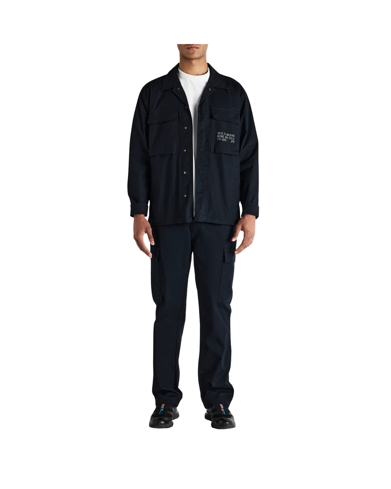 DEUS EX MACHINA TOMMY POPLIN SURF SHIRT - BLACK