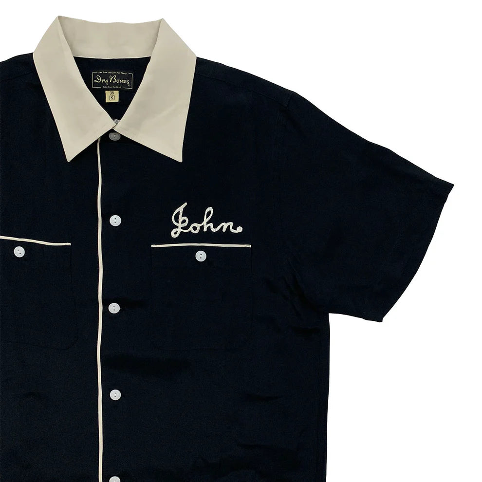Dry Bones Bowling Shirt Speed Star — Black — view 3