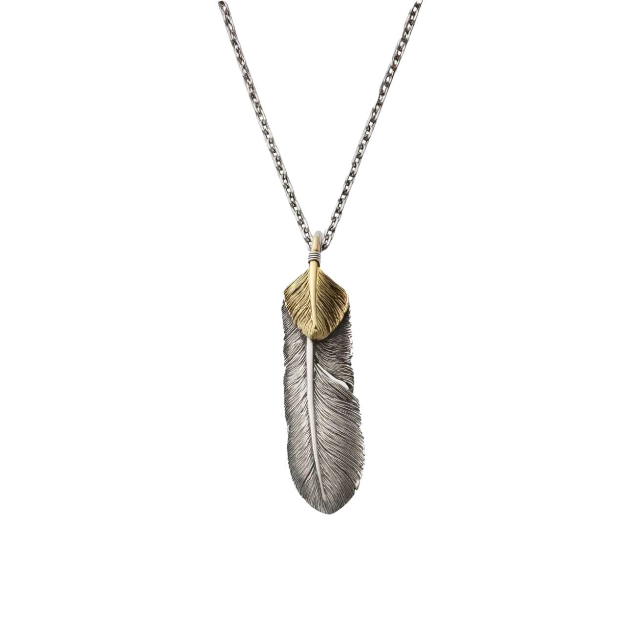 SAAD FEATHER (FACING LEFT) SILVER 925 PENDANT TOP - No Color