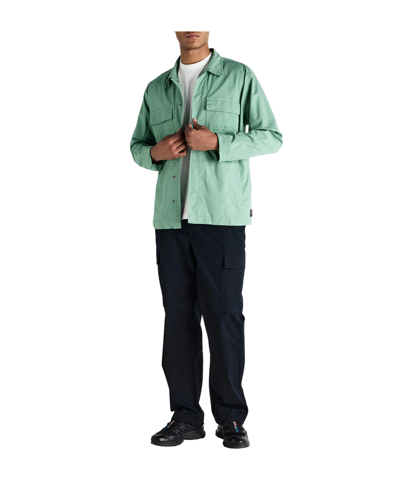 DEUS EX MACHINA TOMMY POPLIN SURF SHIRT - SHALE GREEN