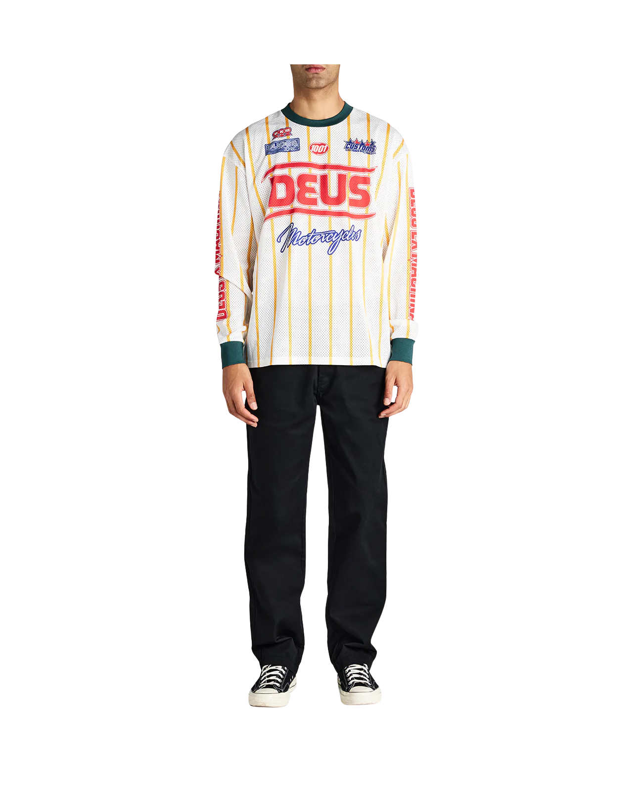 DEUS EX MACHINA ROUTE ONE MOTO JERSEY - CLOUD DANCER