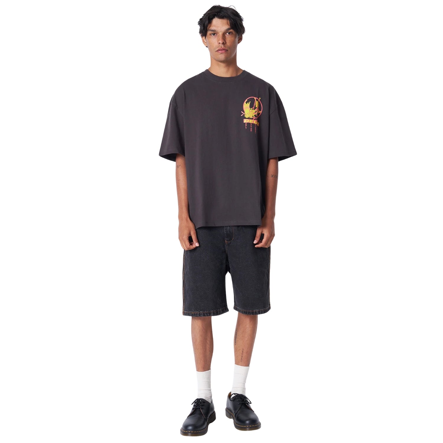 DEUS EX MACHINA BROADCASTING TEE - ANTHRACITE