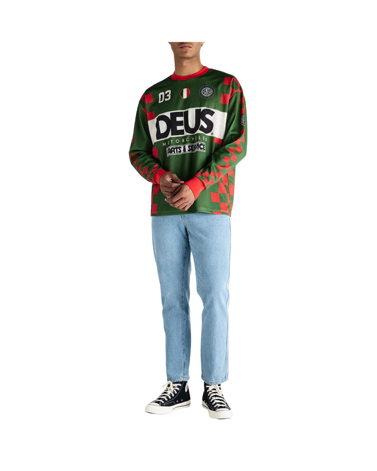 DEUS EX MACHINA OVERLAP MOTO JERSEY - GREEN BEE