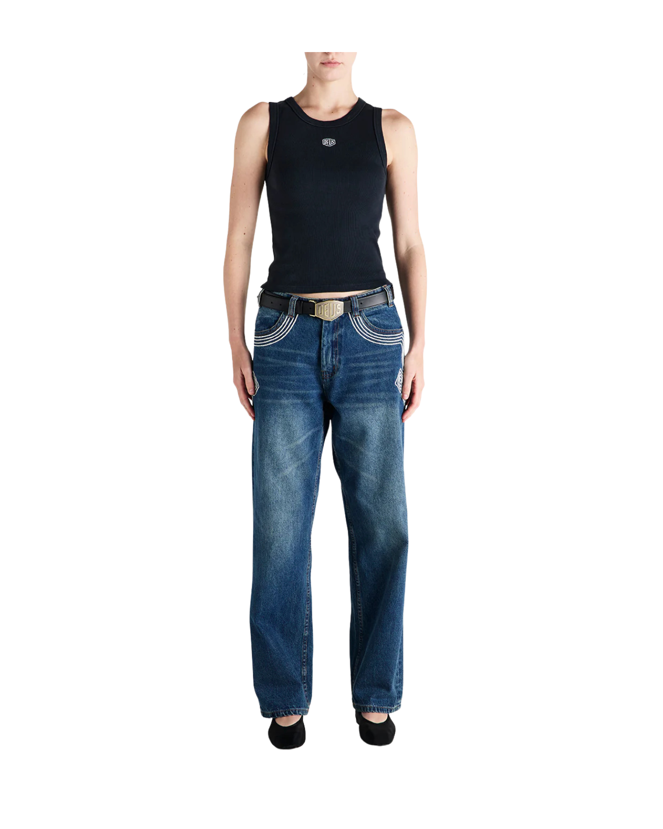 DEUS EX MACHINA SHIELD TANK - BLACK BEAUTY