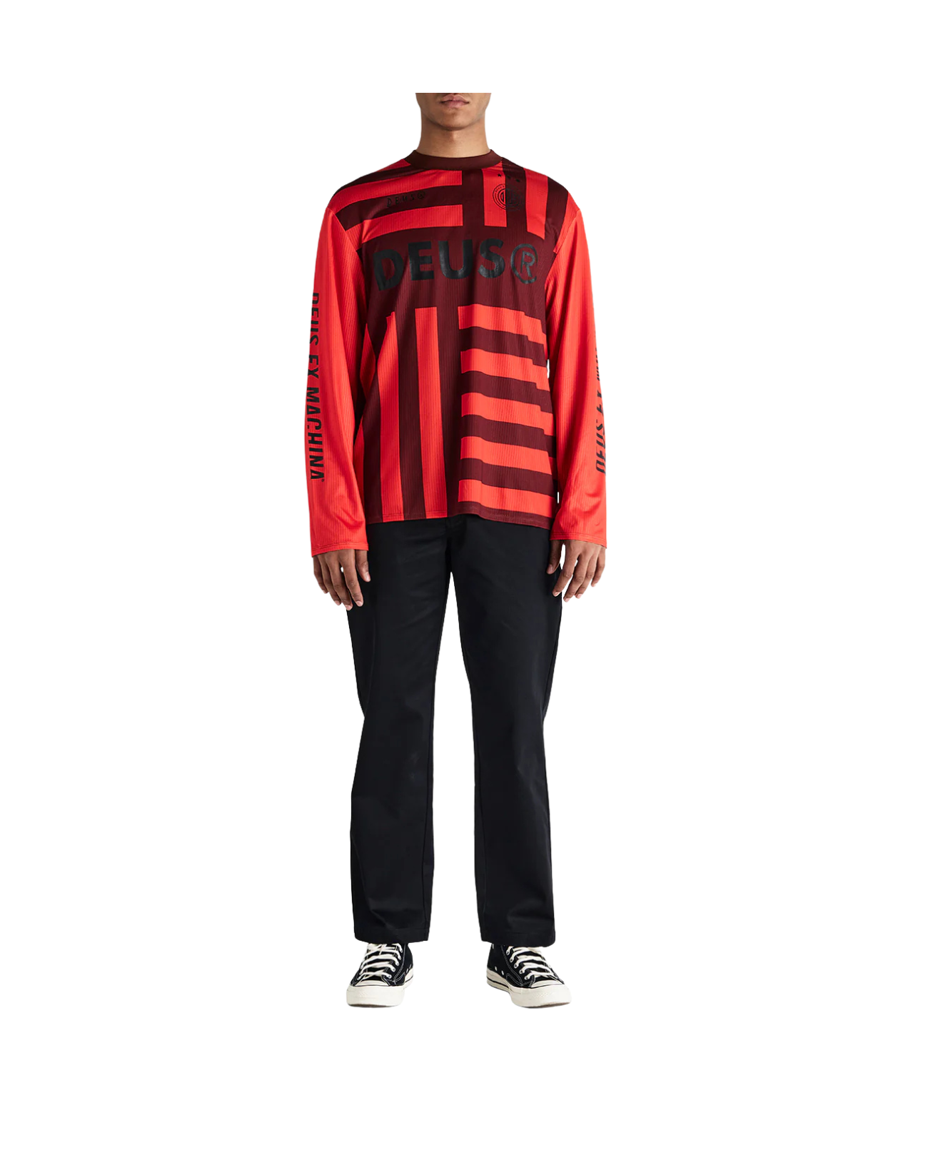 Deus Ex Machina Blackout Moto Jersey — Orange — view 4