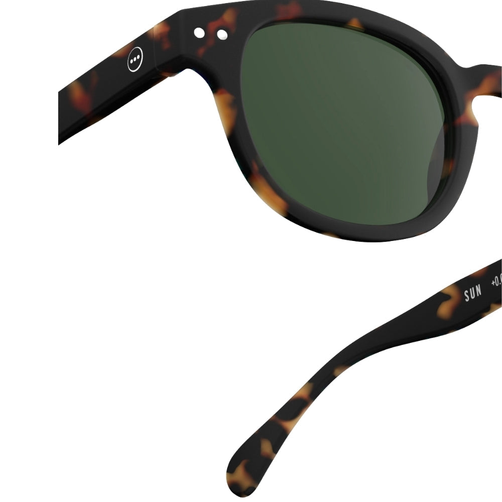 Izipizi Sun C Tortoise Green Lenses — Tortoise — view 3