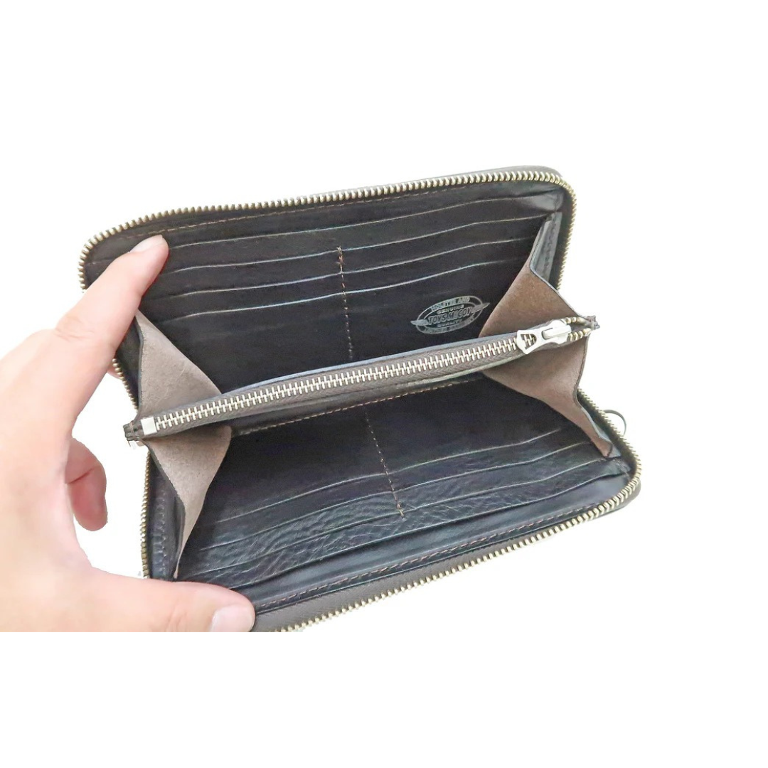 Toys McCoy Leather Quilted Long Wallet — Black — view 4