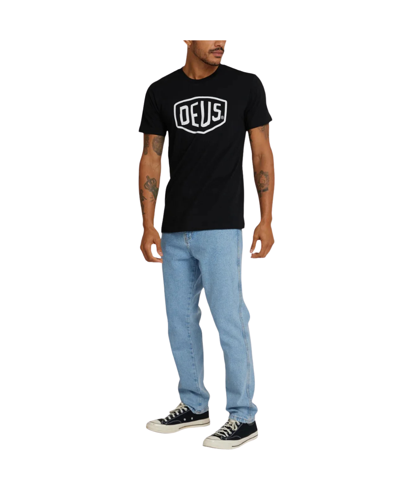 Deus Ex Machina Shield Tee — Black — view 4