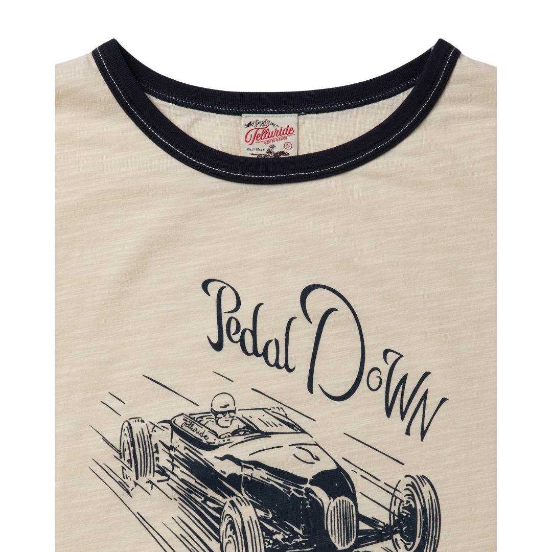 TELLURIDE - RINGER TEE DADDY-O - WHITE/NAVY