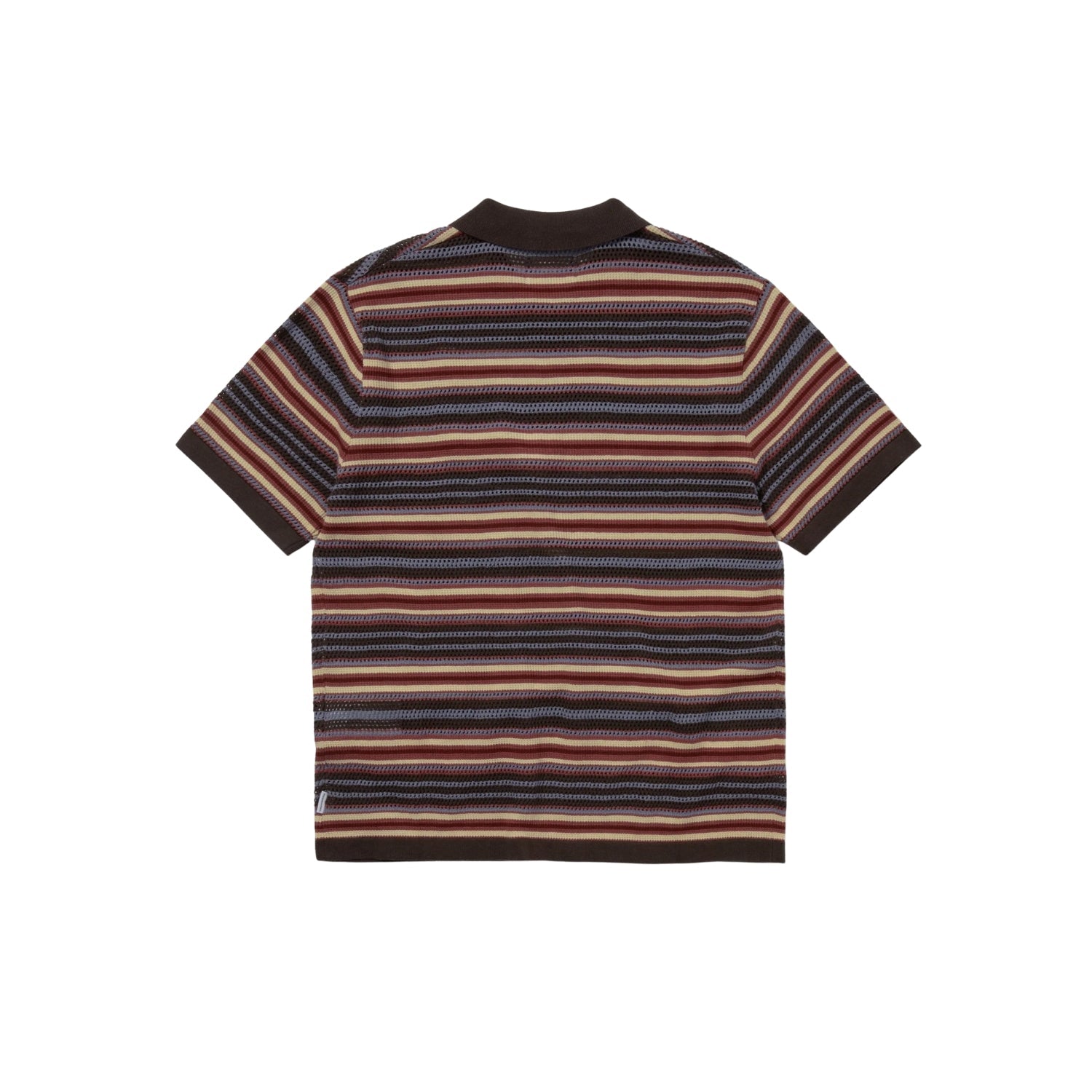 THISISNEVERTHAT STRIPED S/S KNIT POLO - RED