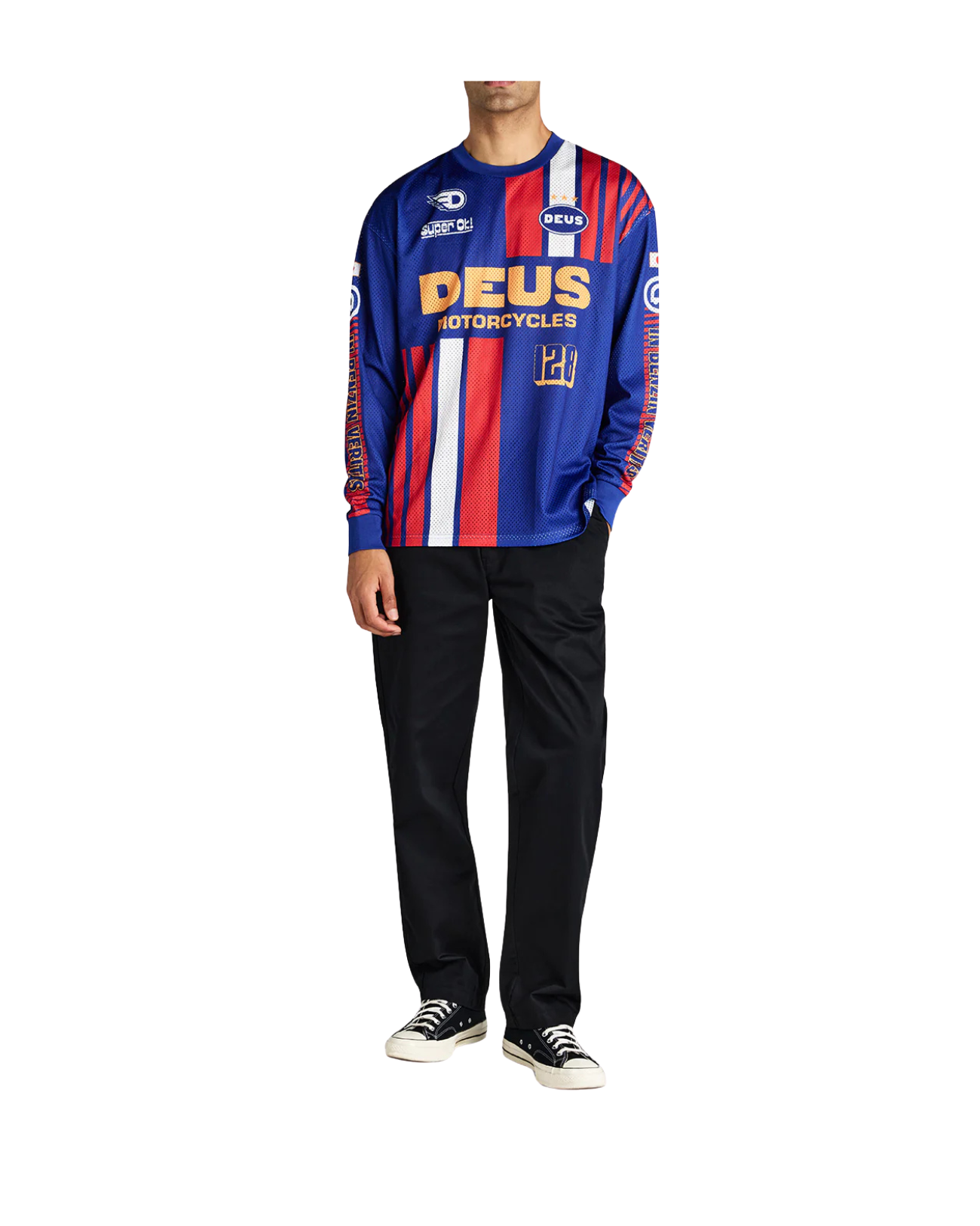 DEUS EX MACHINA LAY OFF MOTO JERSEY - SODALITE BLUE