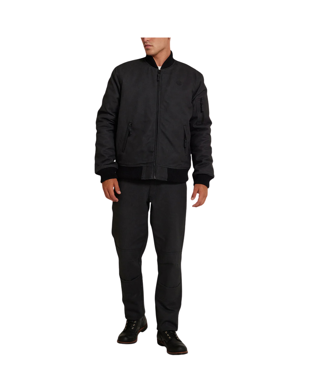 Deus Ex Machina Riders Friend Bomber — Black — view 4