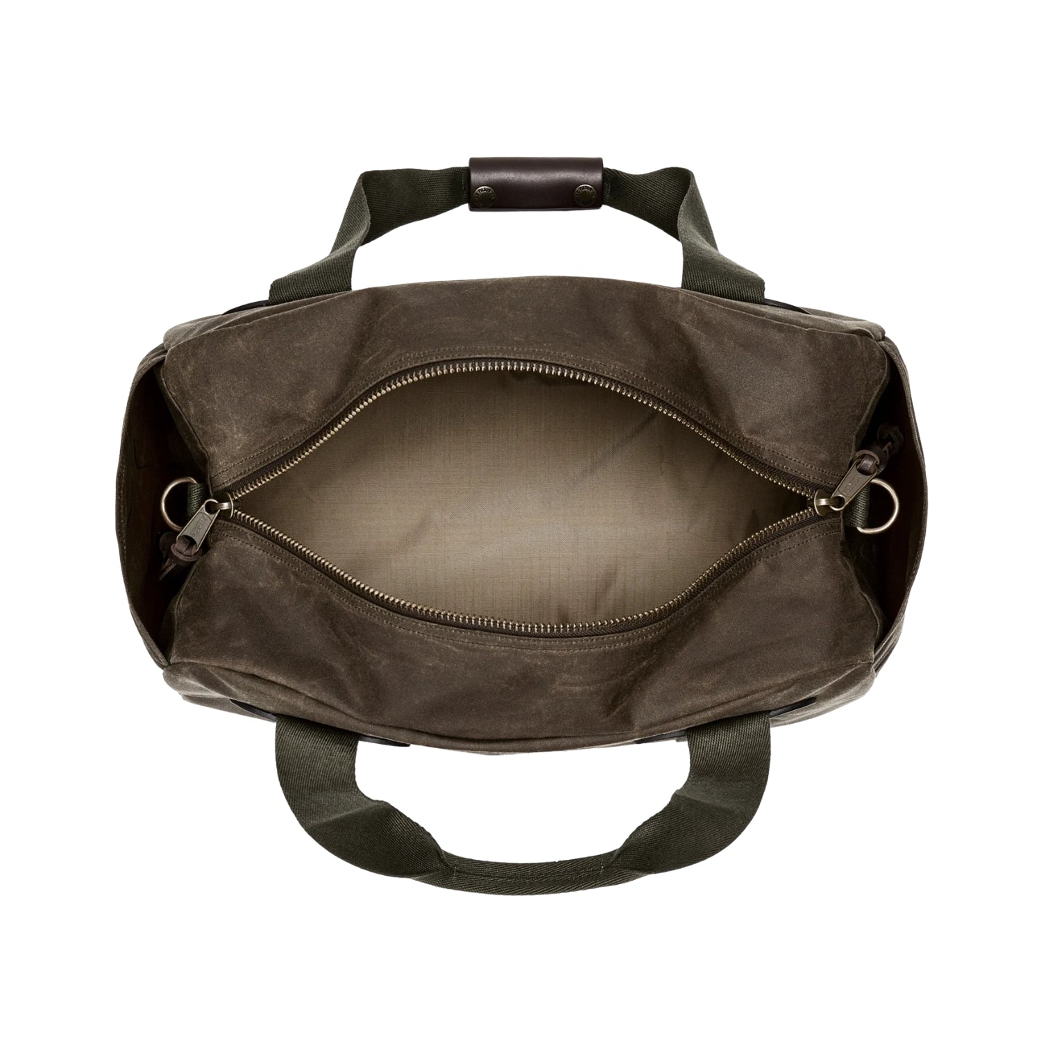 Filson Small Tin Cloth Duffle Bag — Otter Green — view 3