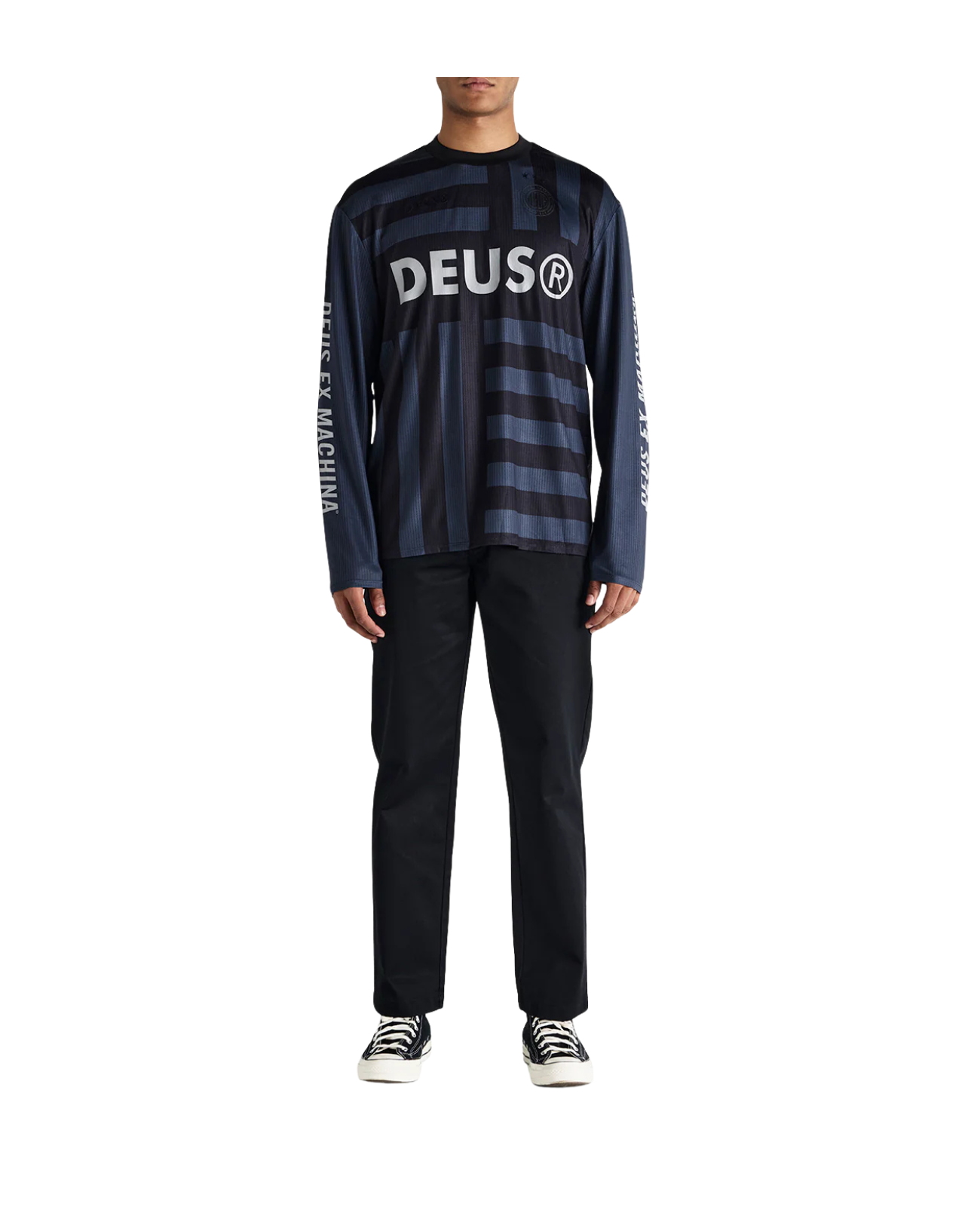 DEUS EX MACHINA BLACKOUT MOTO JERSEY - BLACK