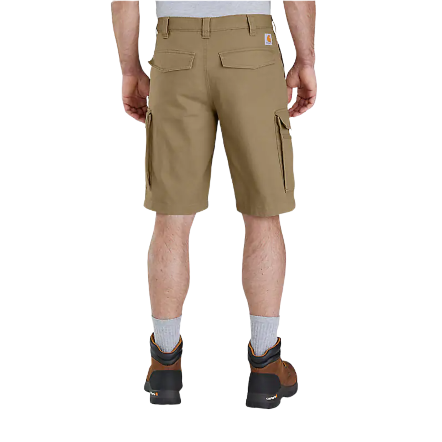 CARHARTT RUGGED FLEX RELAXED FIT CANVAS CARGO WORK SHORT - DARK KHAKI
